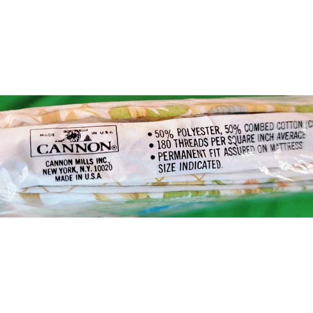 Cannon Monticello Queen Fitted & Flat Sheets Floral Window Garden Multicolor NEW